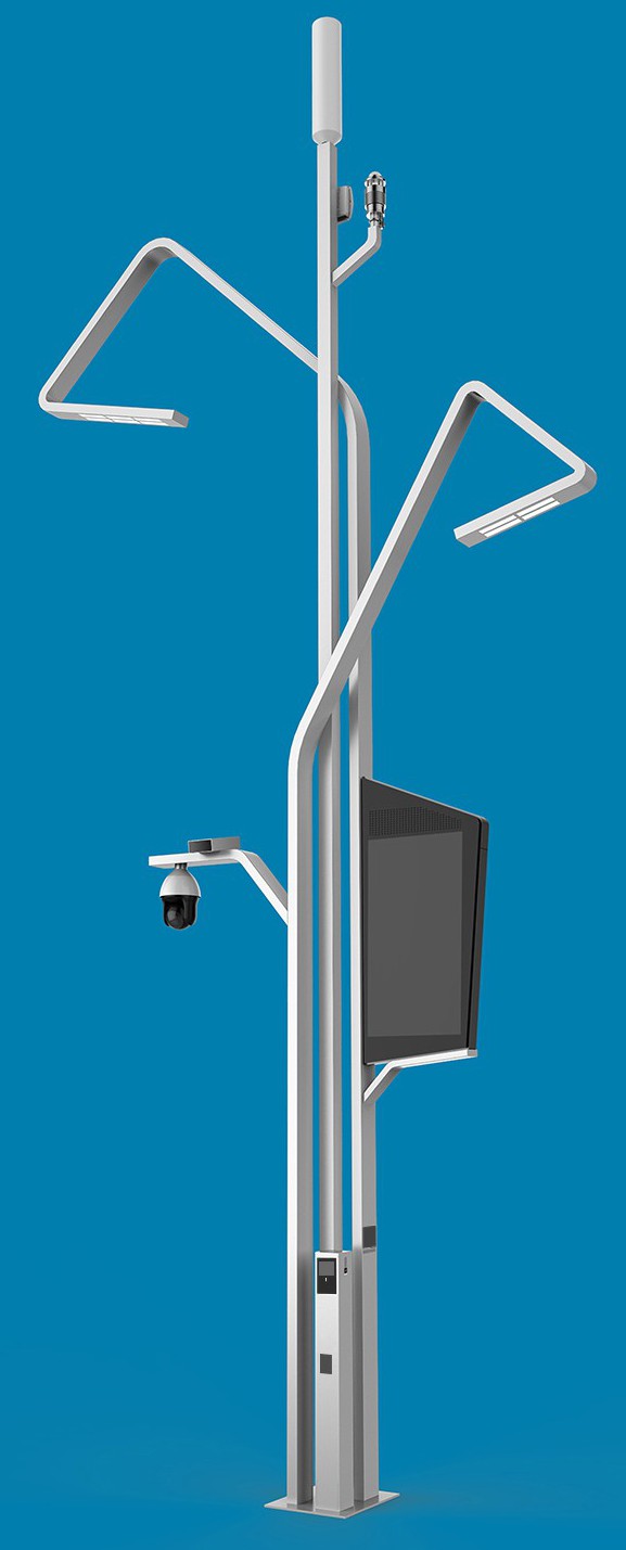 1.本外观设计产品的名称:智慧路灯(艺术装置款).2.