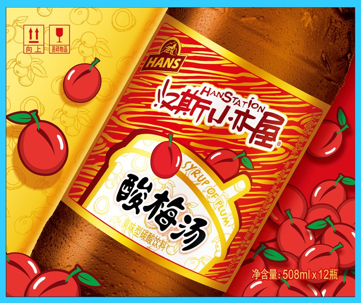 包装箱汉斯小木屋酸梅汤瓶装