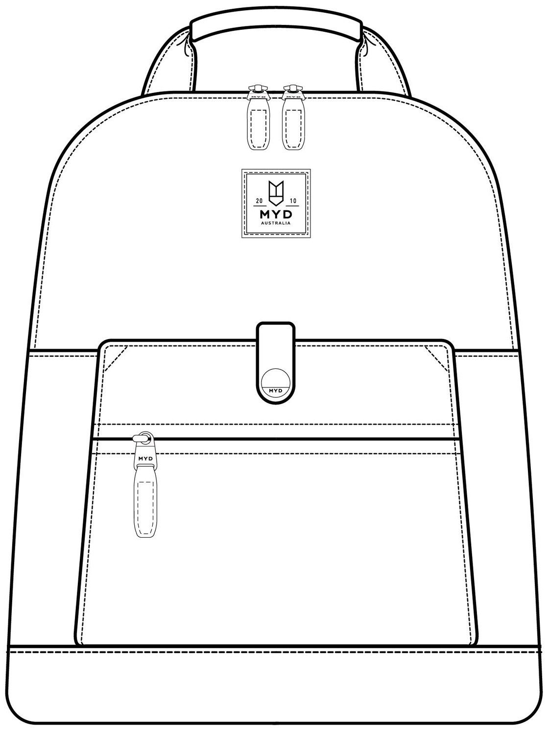 本外观设计产品的名称:双肩包(mydmb2134).2.