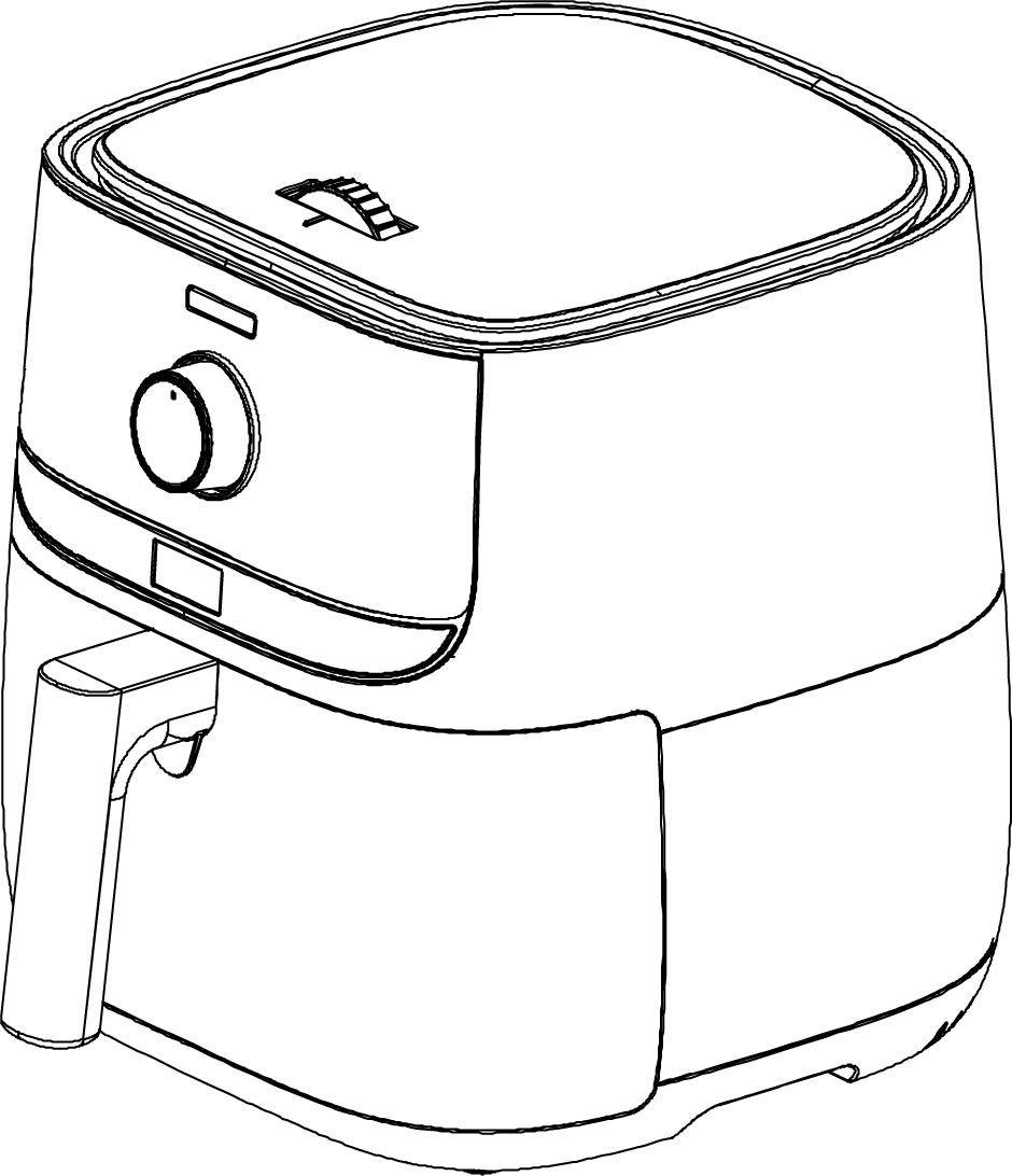 空气炸锅矢量图图片