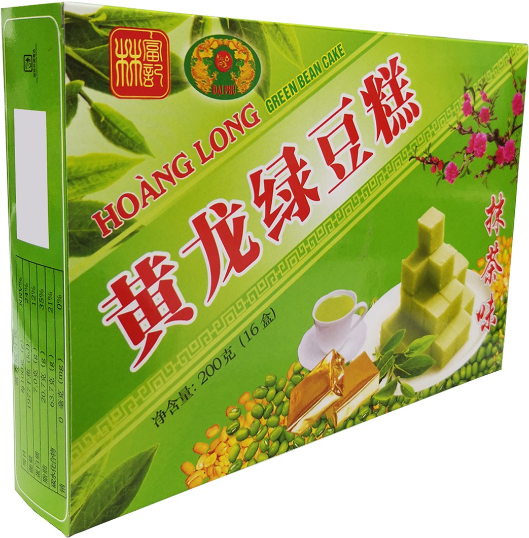 包装盒黄龙绿豆糕抹茶味