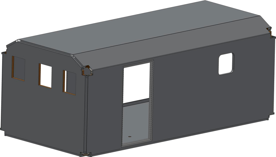本外观设计产品的名称:方舱.2.本外观设计产品的用途:主要用于存储.3.
