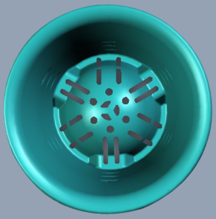 透气兰花盆凹底式半球型b