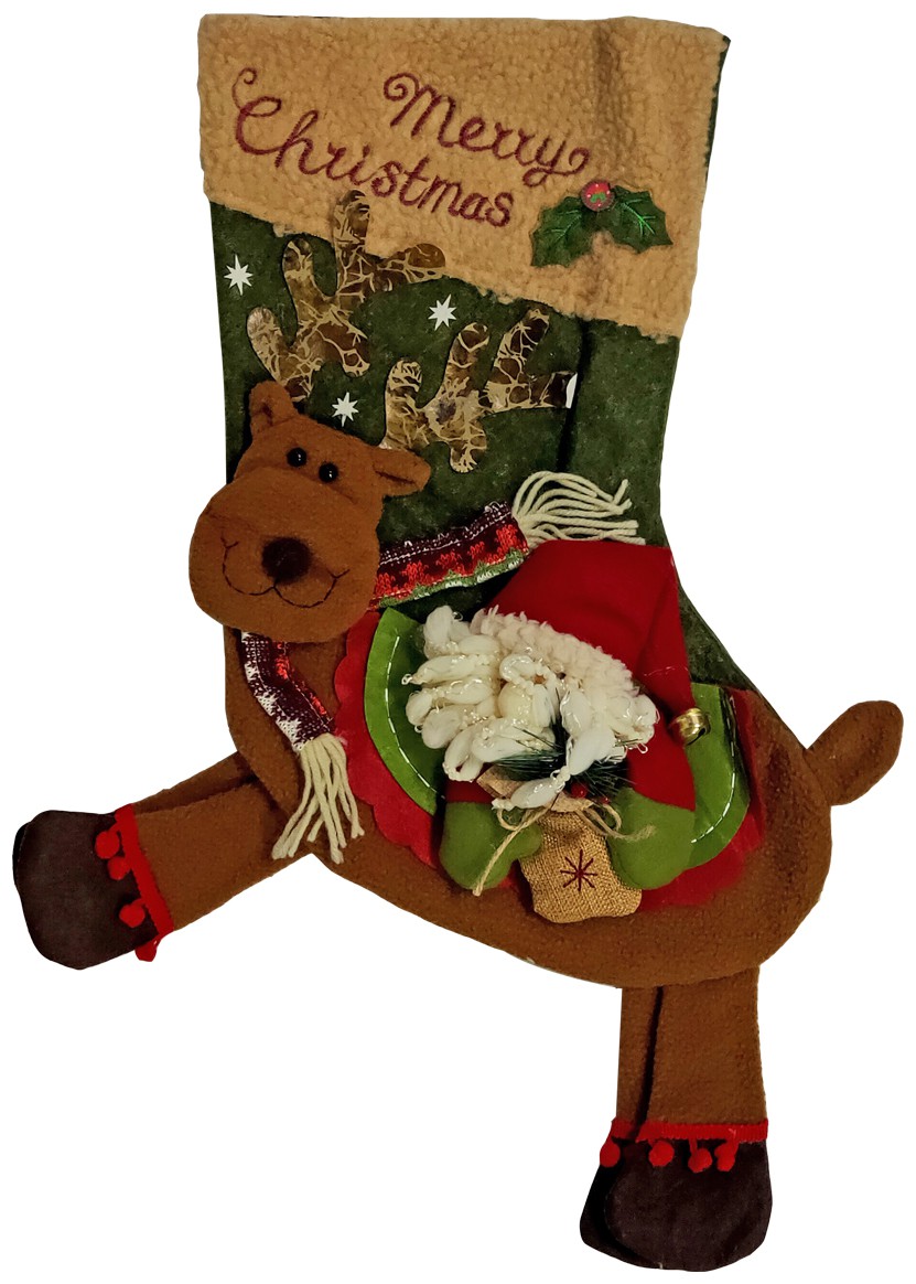 圣诞袜(圣诞老人骑鹿2)