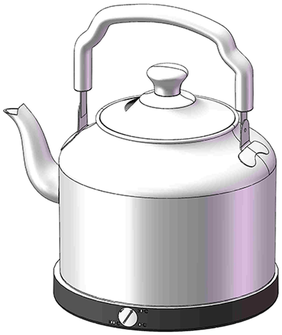 本外观设计产品的名称:自动电热水壶.2.