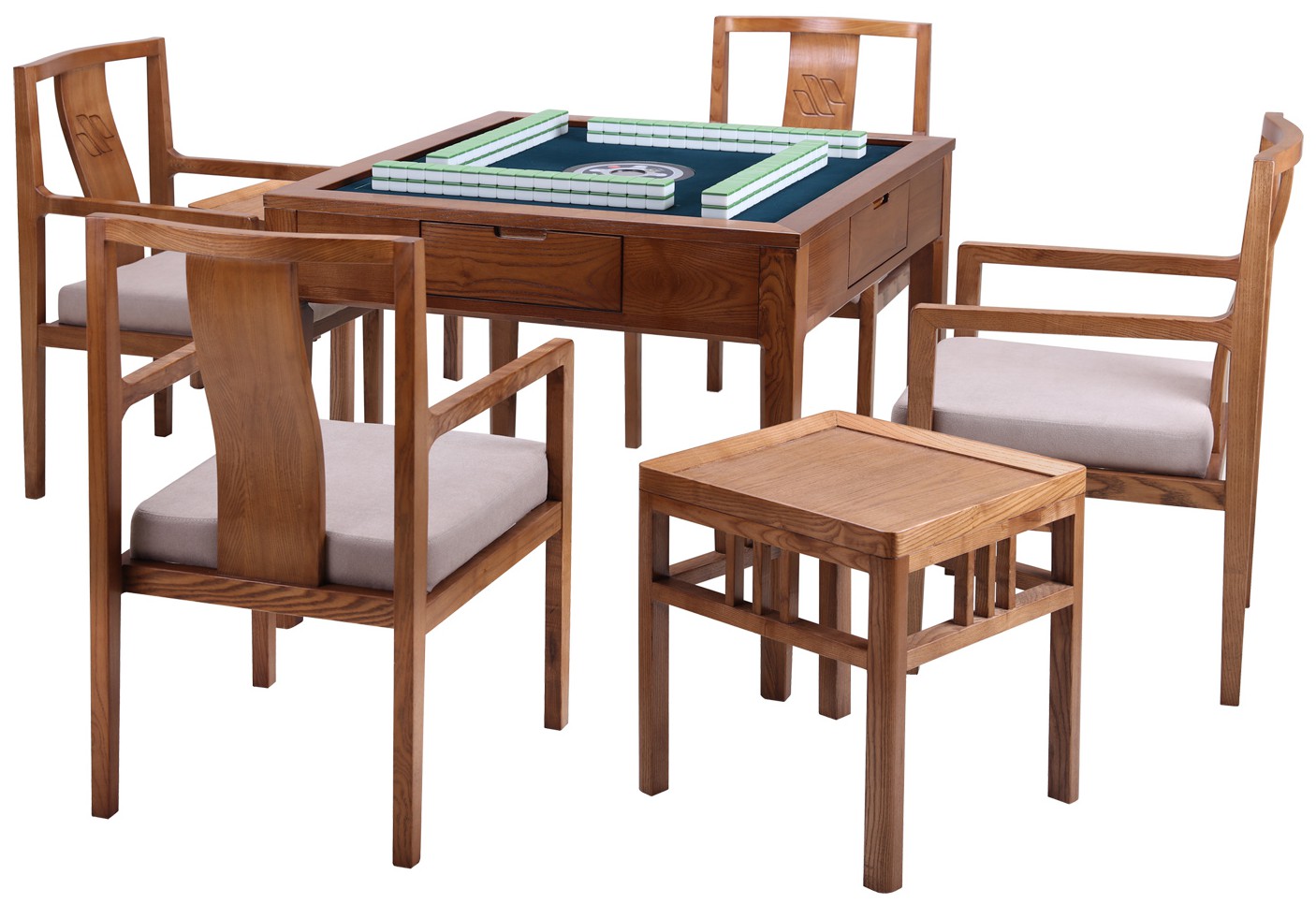 麻将桌椅几套件木框h550s