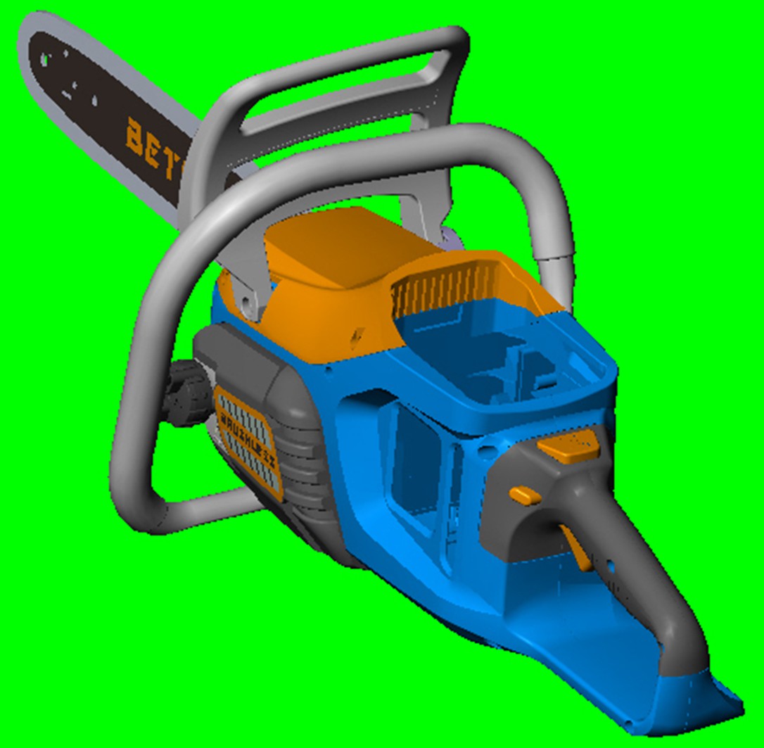 2.本外观设计产品的用途:用于伐木和造材的锂电链锯.3.