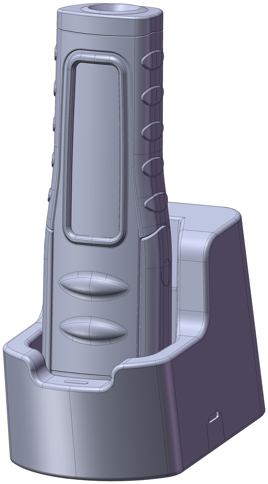 本外观设计产品的名称:带充电座的手电筒.2.