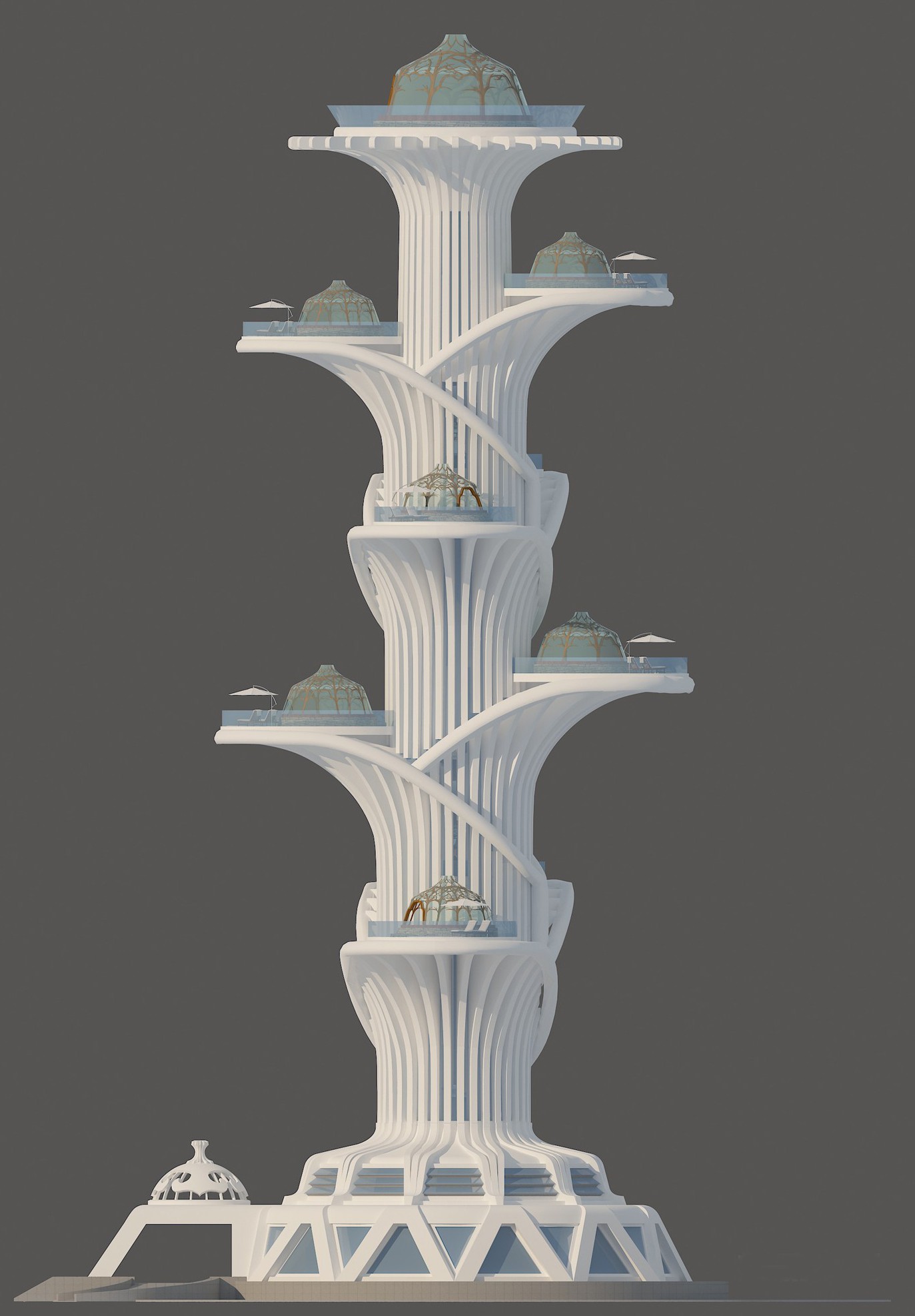 本外观设计产品的名称:景观塔建筑.2.