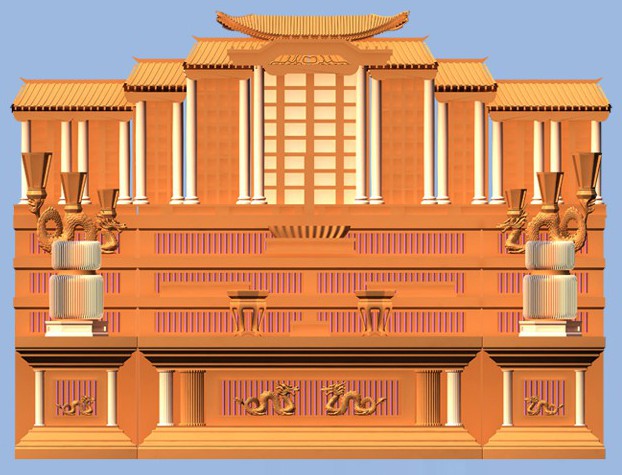 本外观设计产品的名称:祭坛(明珠龙城).2.