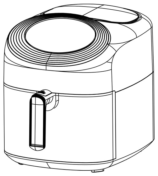 空气炸锅矢量图图片