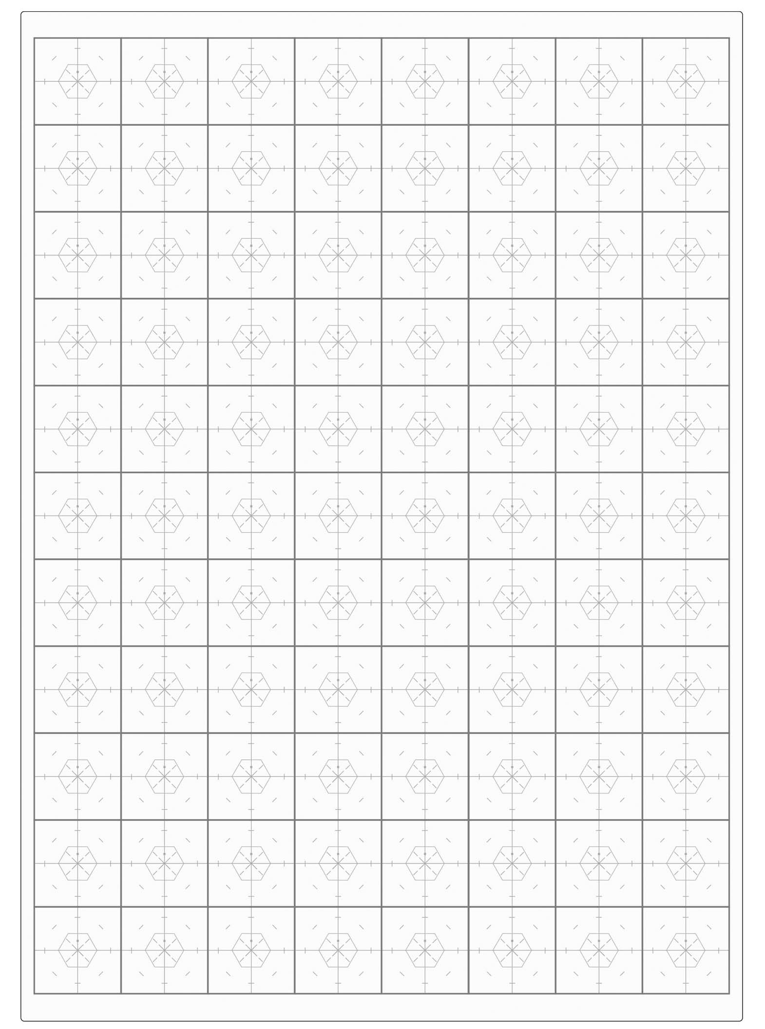 字帖(六边平衡格)