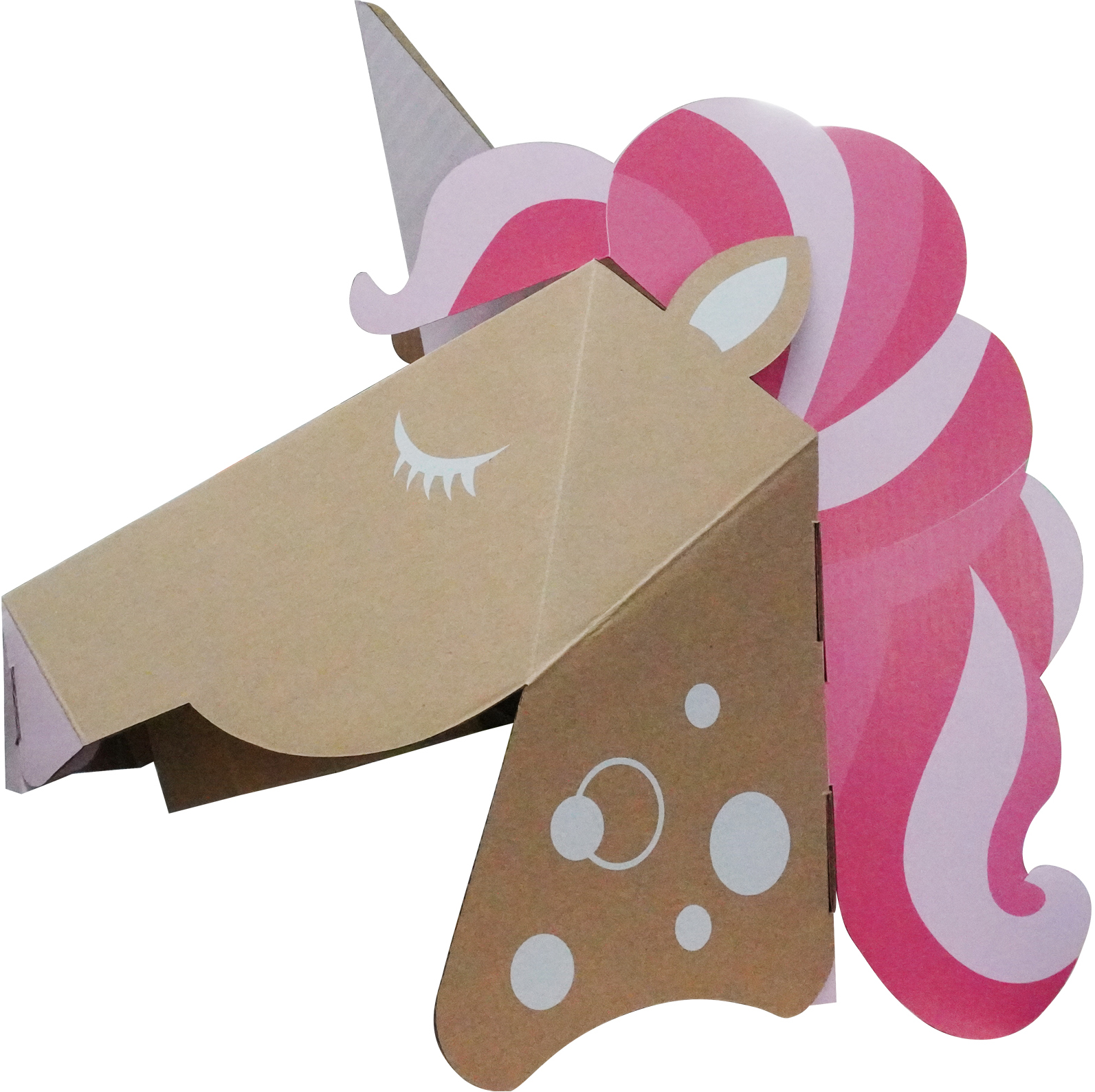 纸品拼接玩具独角兽帽子