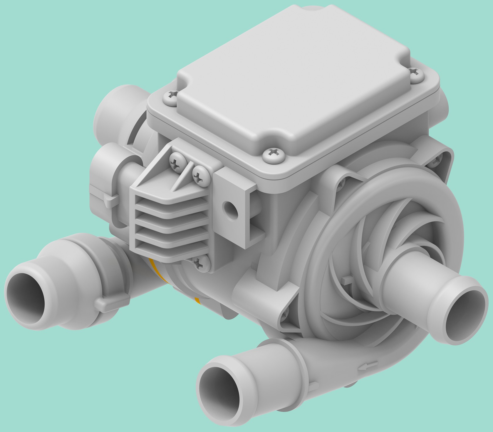 双叶轮双水室电子水泵