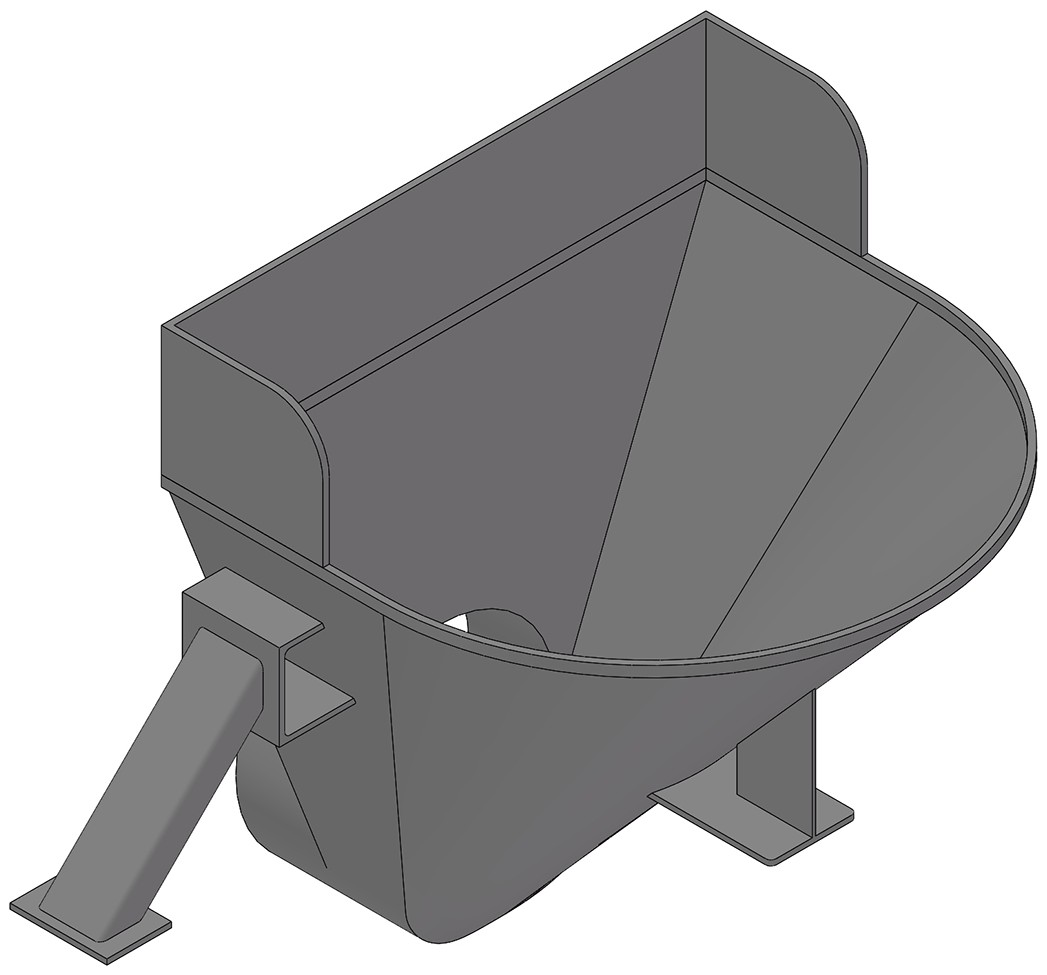 本外观设计产品的名称:搅拌车进料斗.2.