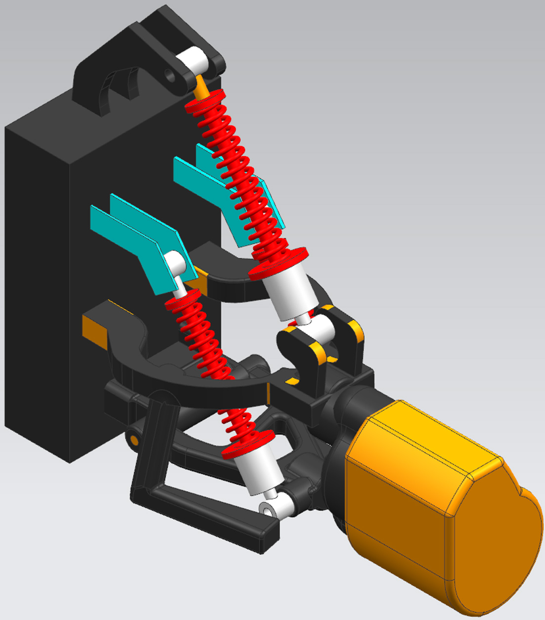 本外观设计产品的名称:行走机器人减震机构.2.