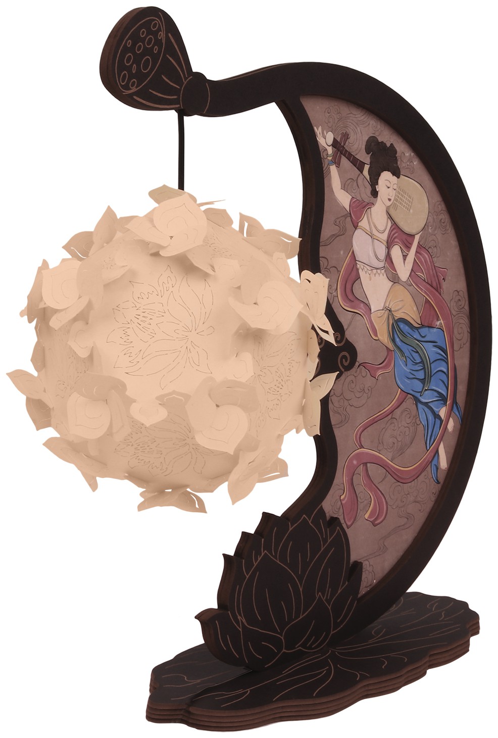 纸雕灯(莲蓬月牙)