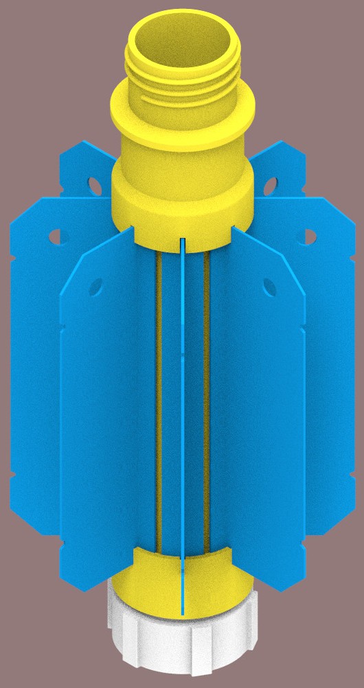 水火箭尾翼水火箭迫击炮专用