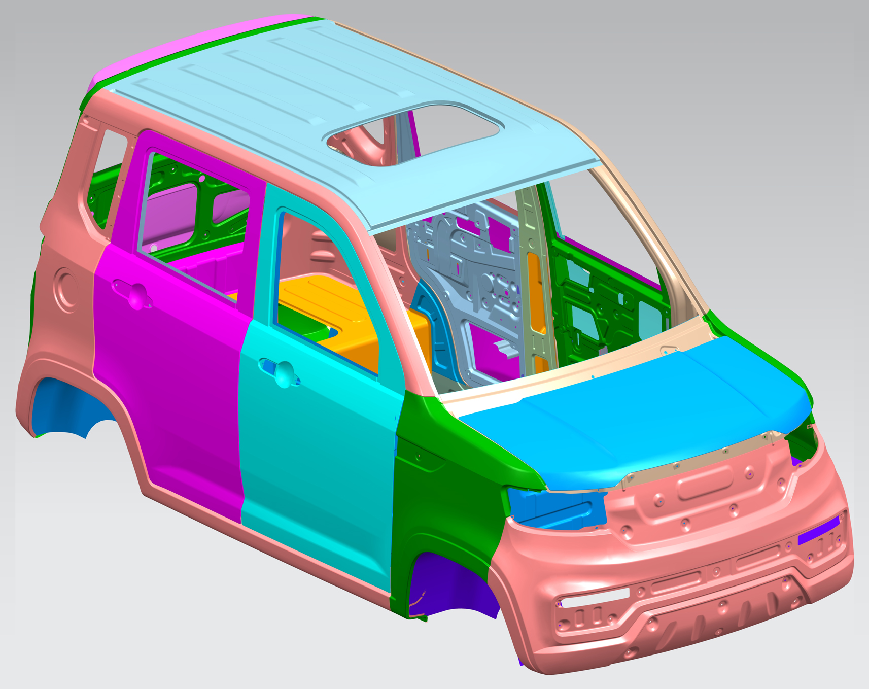 汽车外壳征服者钣金