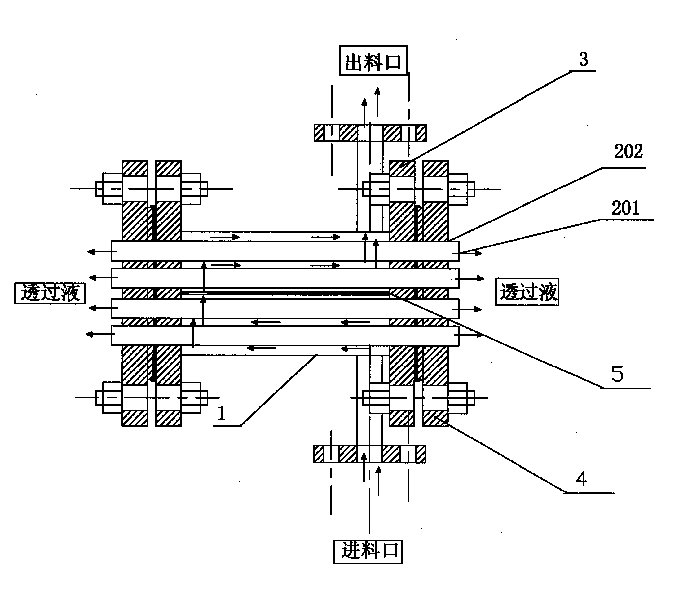 cn201437074u_管式膜组件失效