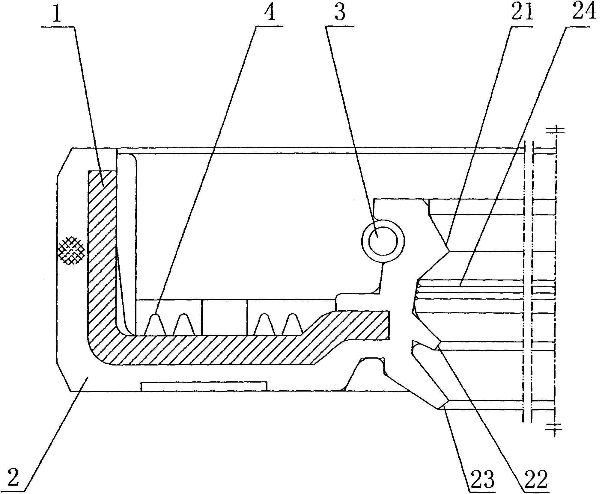 转向器输出端双向密封的三唇油封