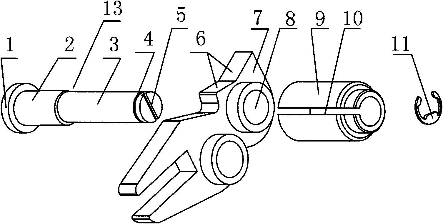 高台车上可调节偏心销结构