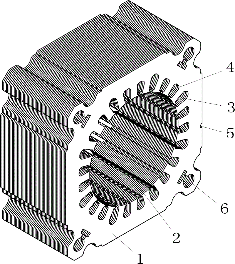 一种大小槽电机定子