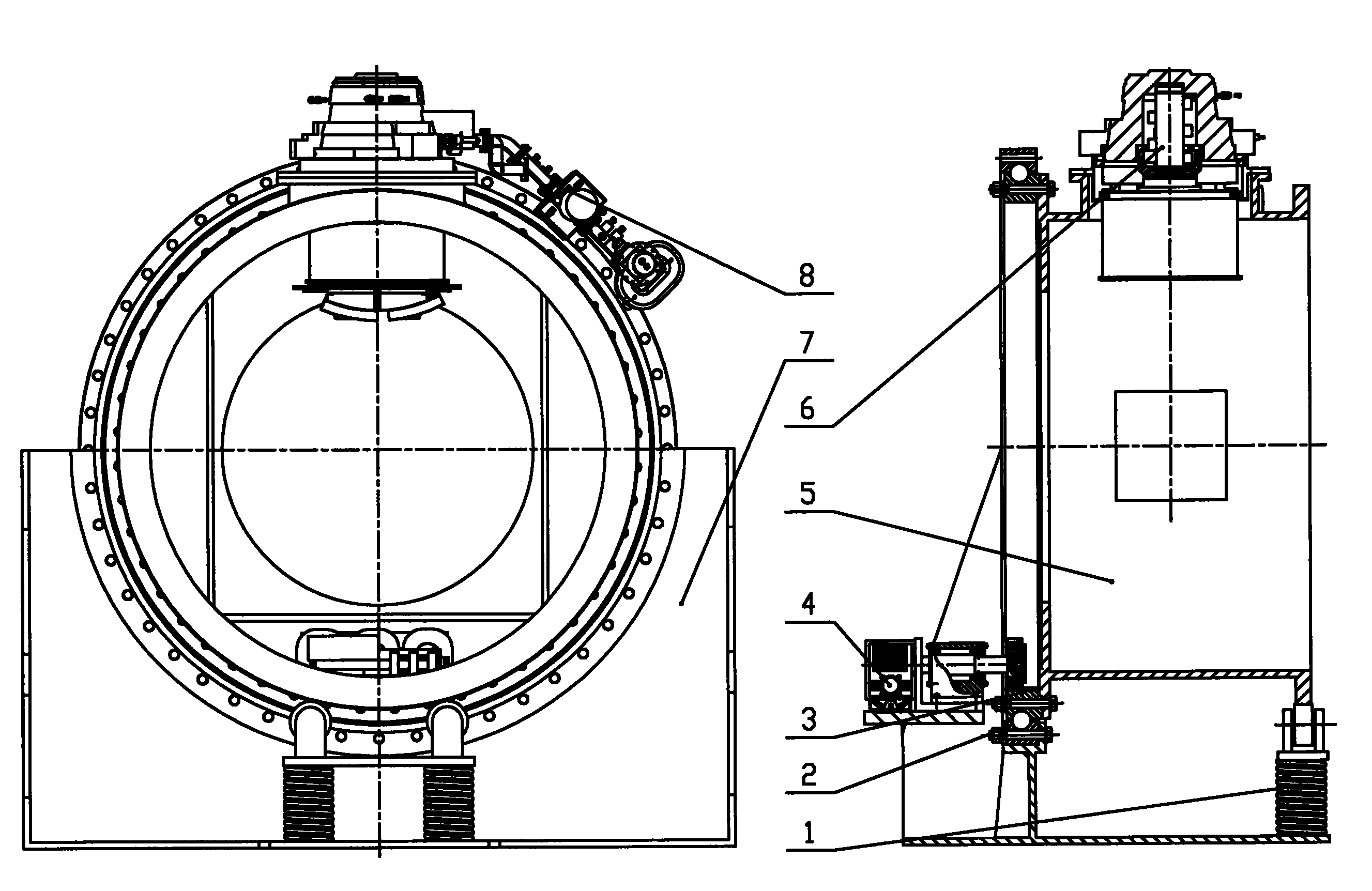 cn201564993u_"医用直线加速器"单轴承支撑机架旋转机构有效