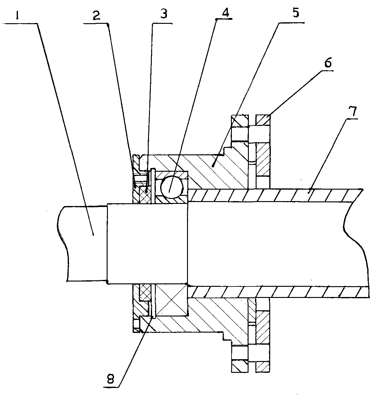 玉米收割机用管轴式割台传动轴装置