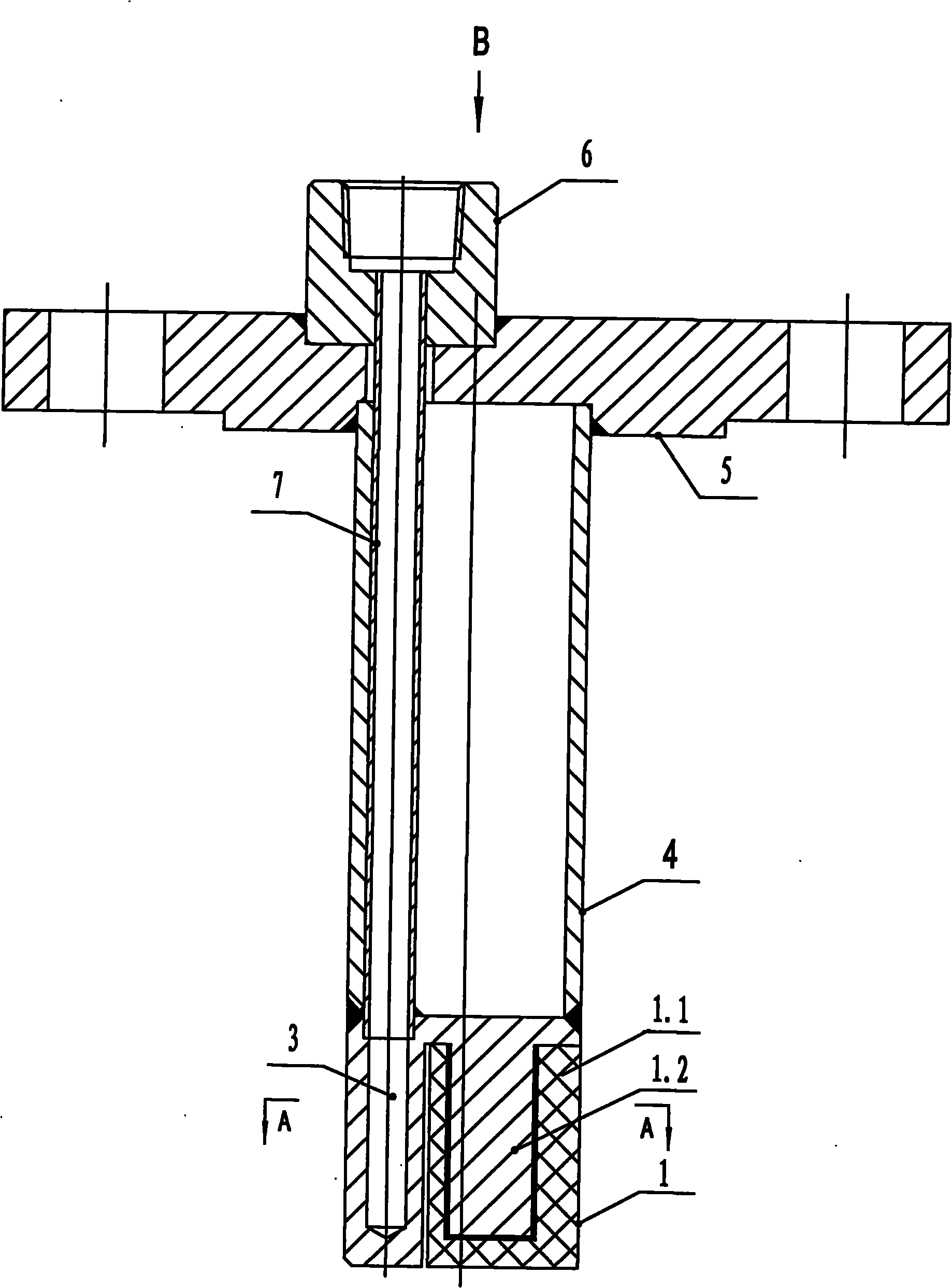 cn201589665u_刚玉复合型抗冲刷温度计套管失效