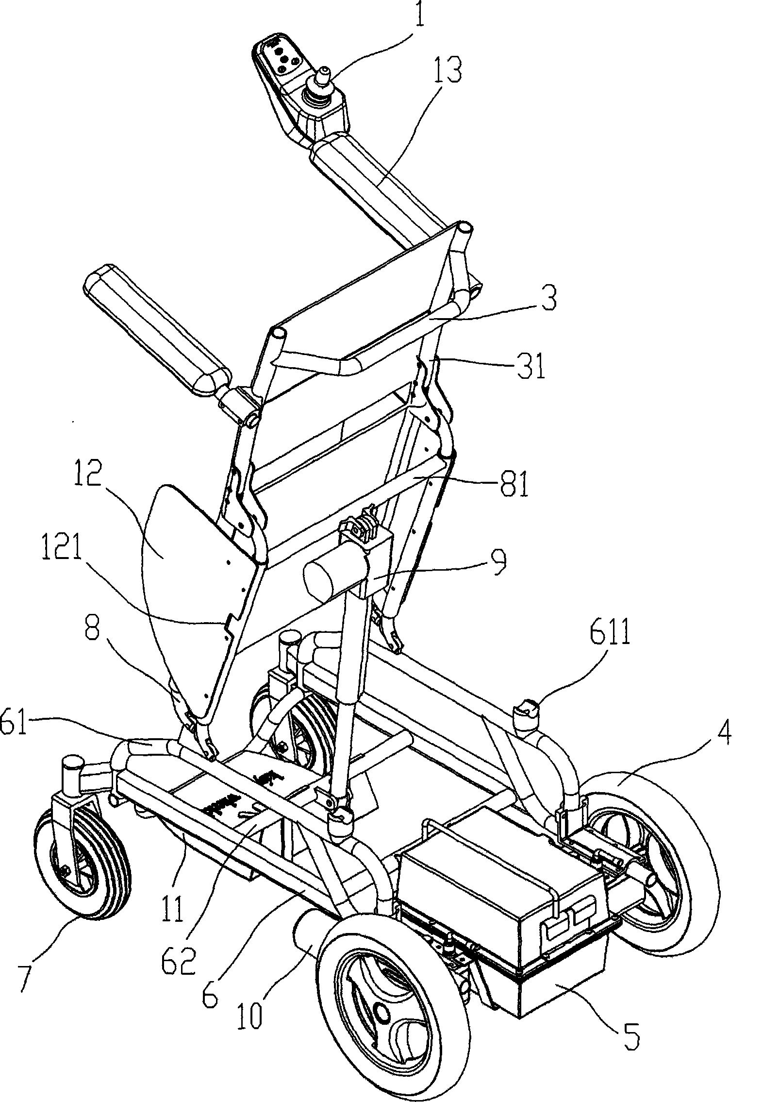 可辅助站立行走的电动轮椅