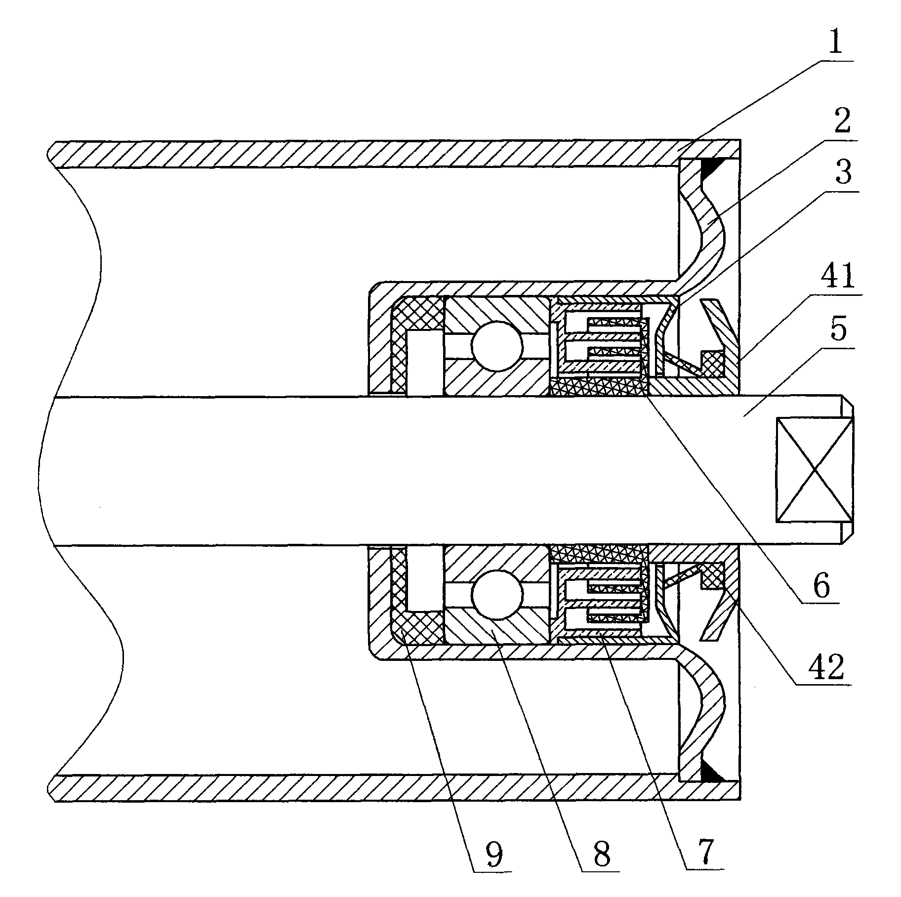 托辊轴承的密封装置