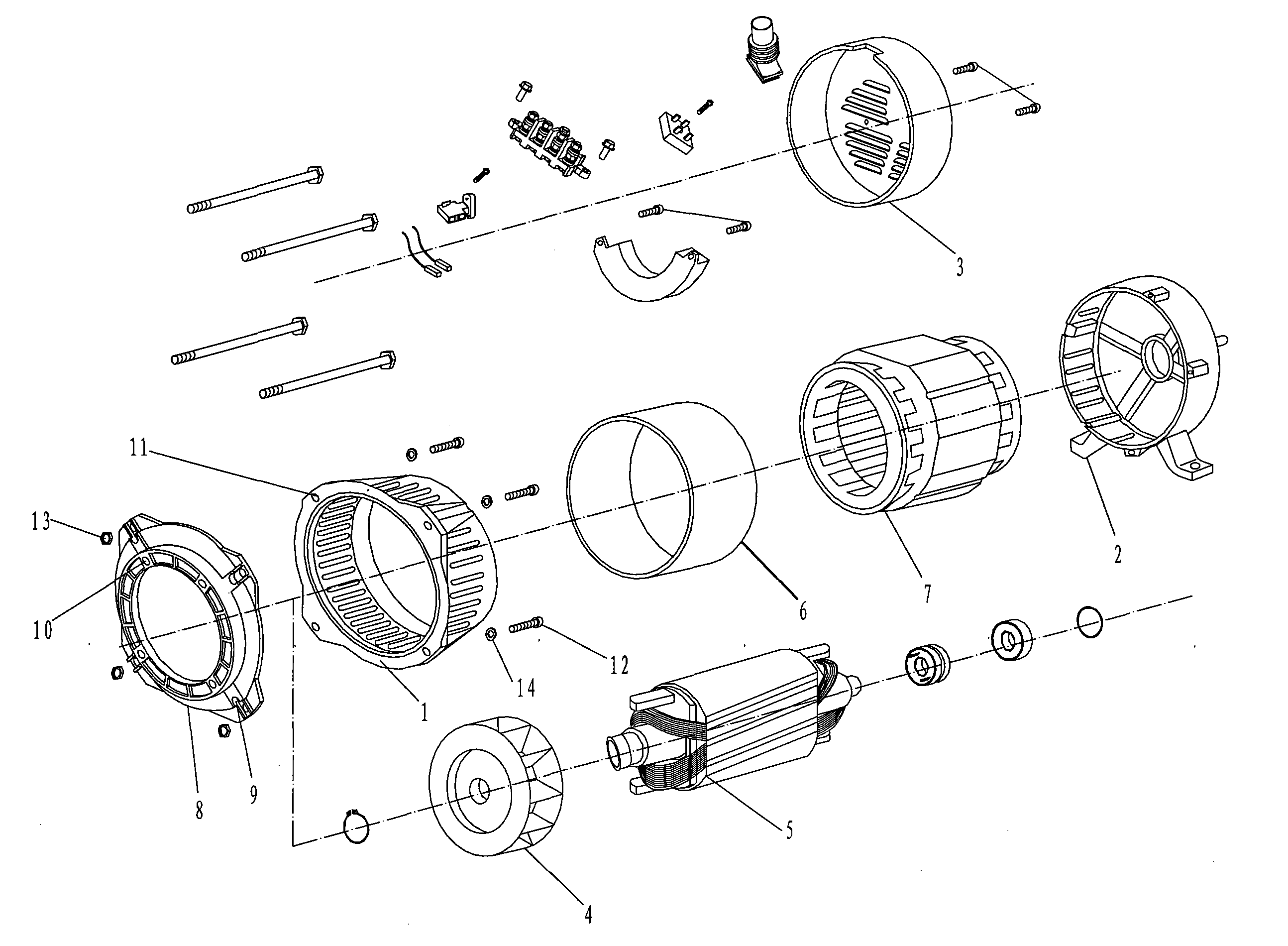发电机结构简图图片