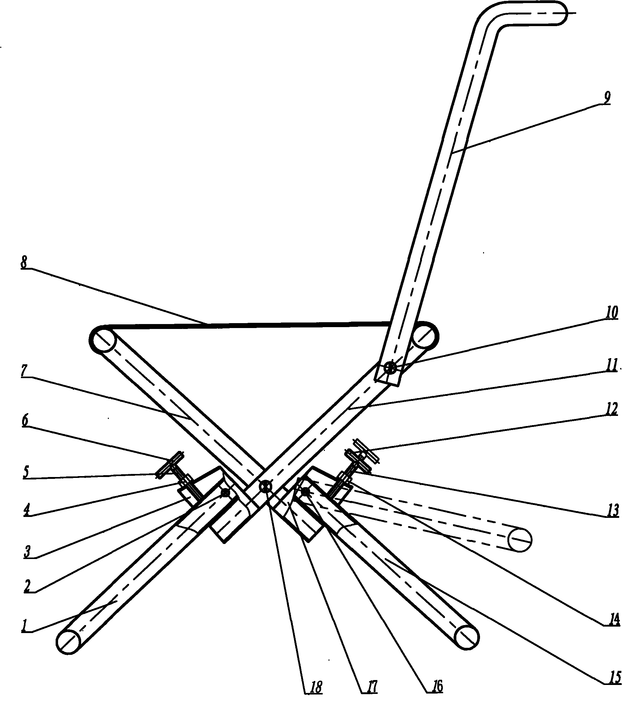 cn201691431u_一种可调凳脚角度的折叠凳子失效