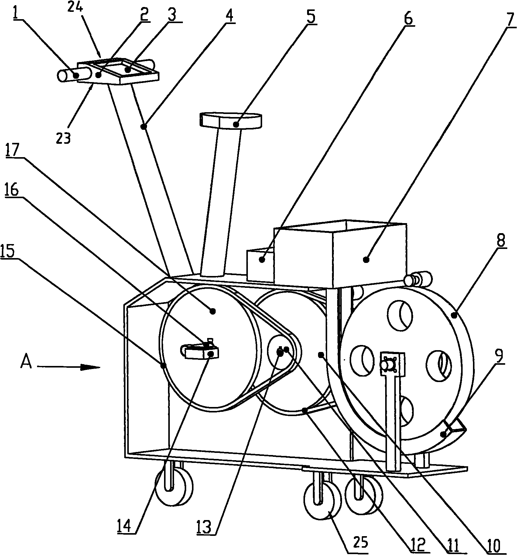 人力驱动式网球发球机