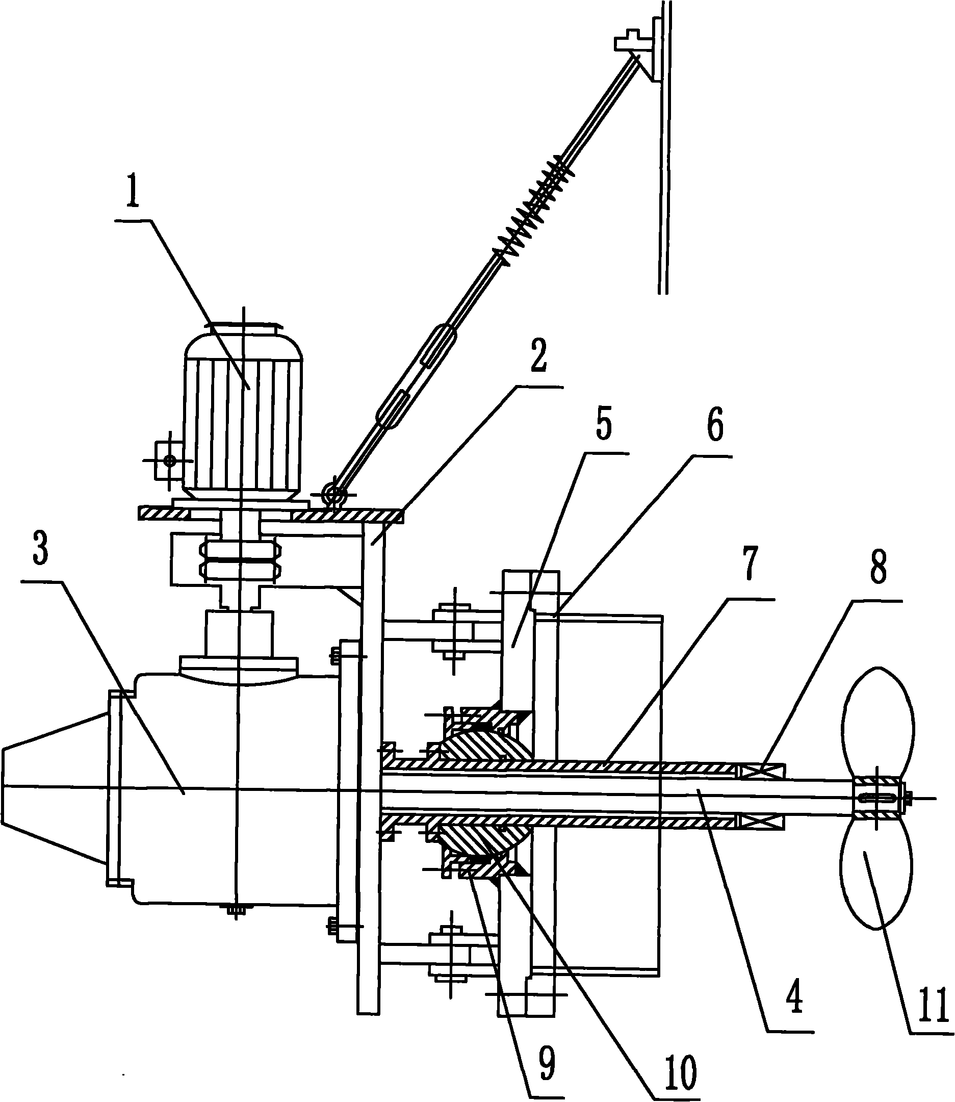 可变角侧向伸入式搅拌器