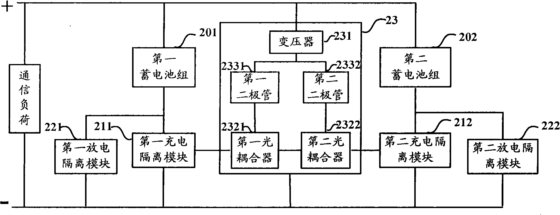 並聯蓄電池組充放電保護裝置