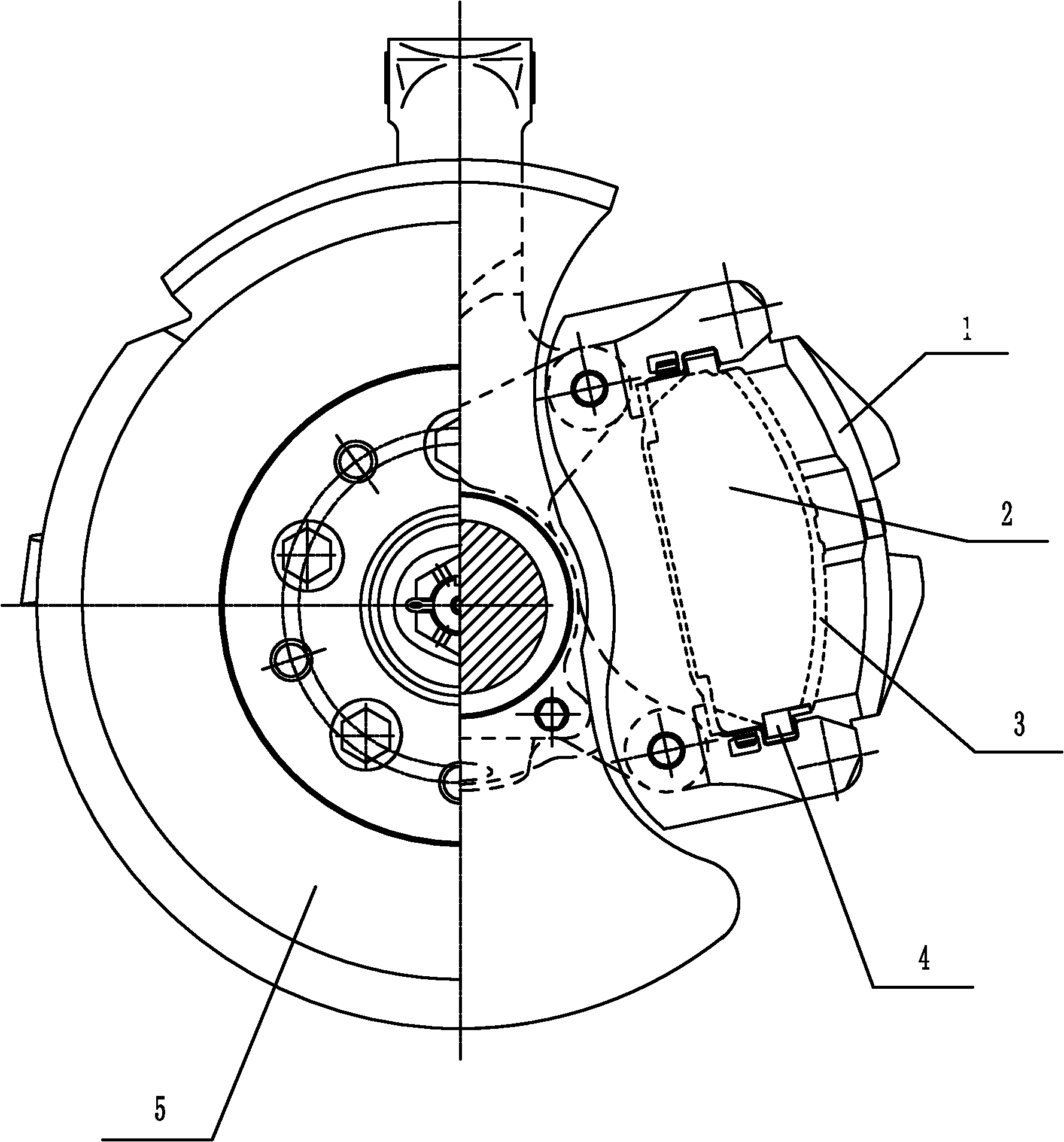 转向节盘式制动器总成