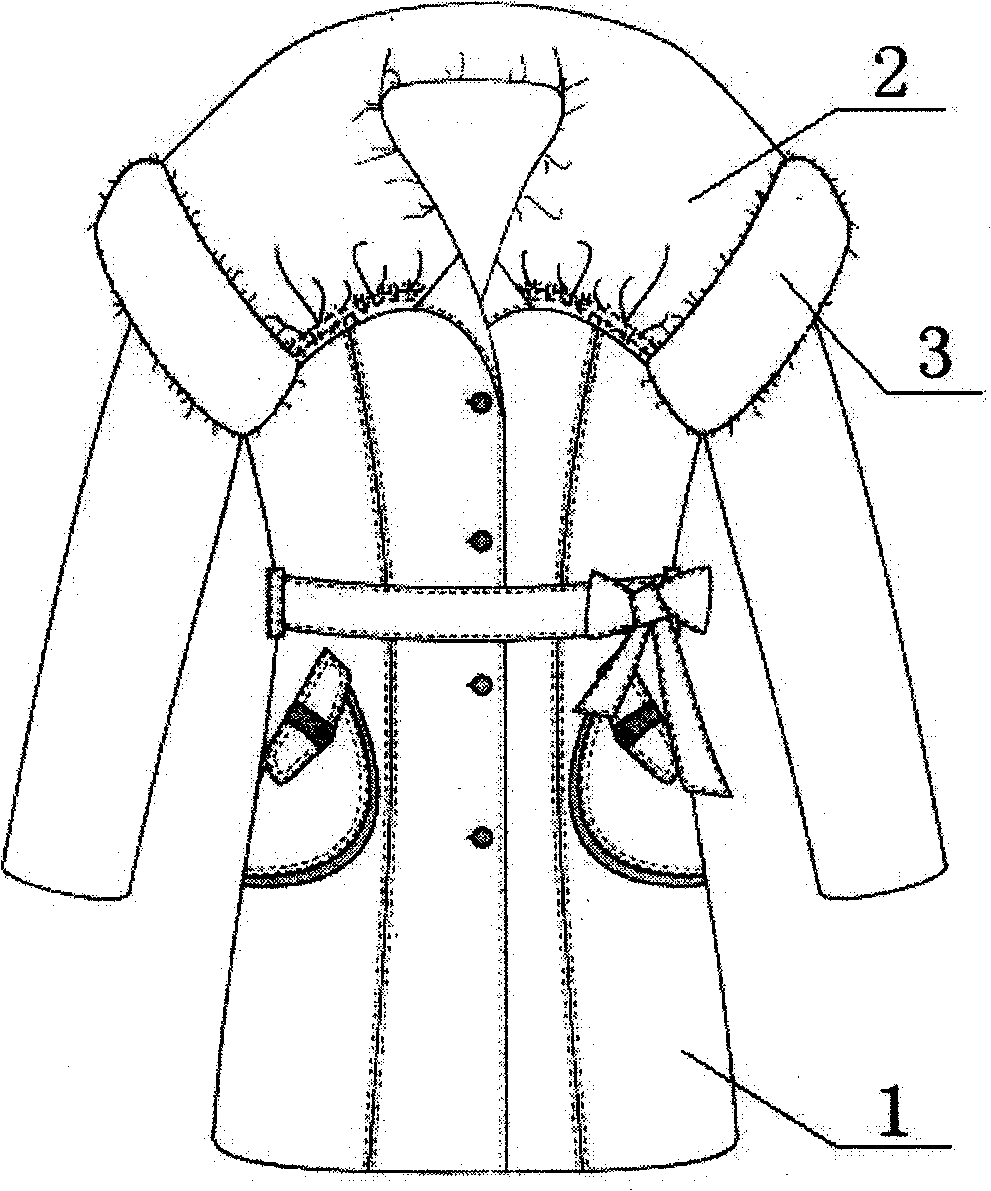 一種大翻領斗篷式防寒服