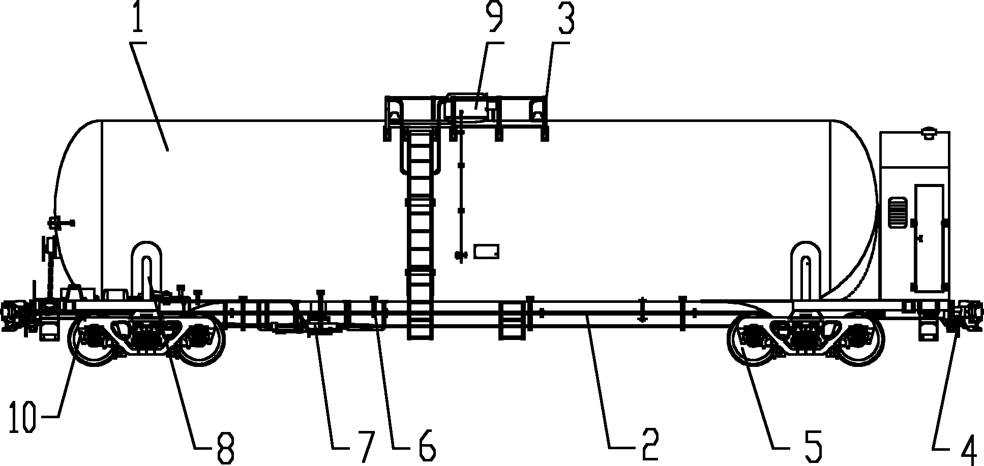 本实用新型涉及的液氨压力罐车,包括罐车本体和设置在罐车本体上的