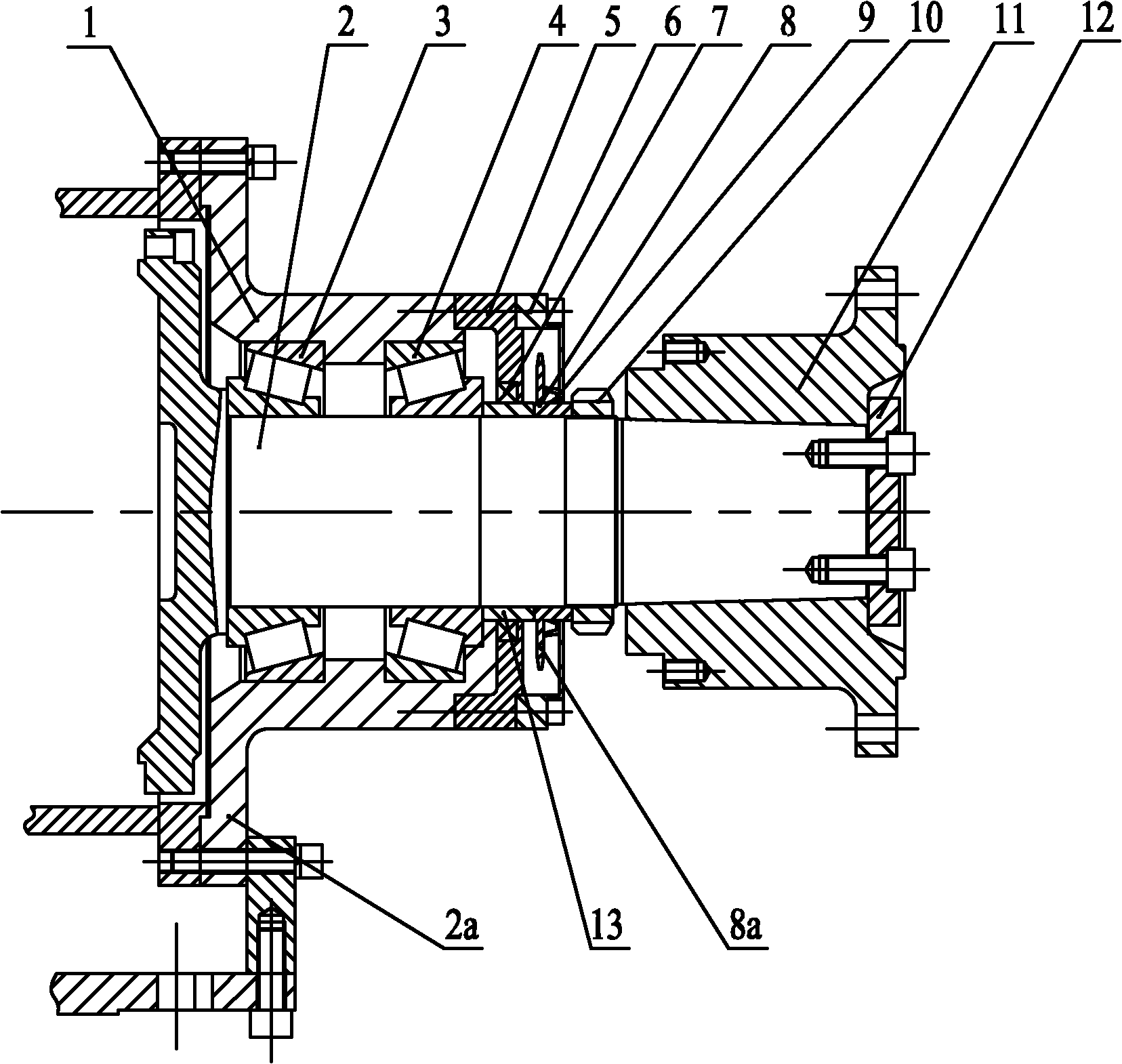 全回转式舵桨的输入短轴密封安装结构