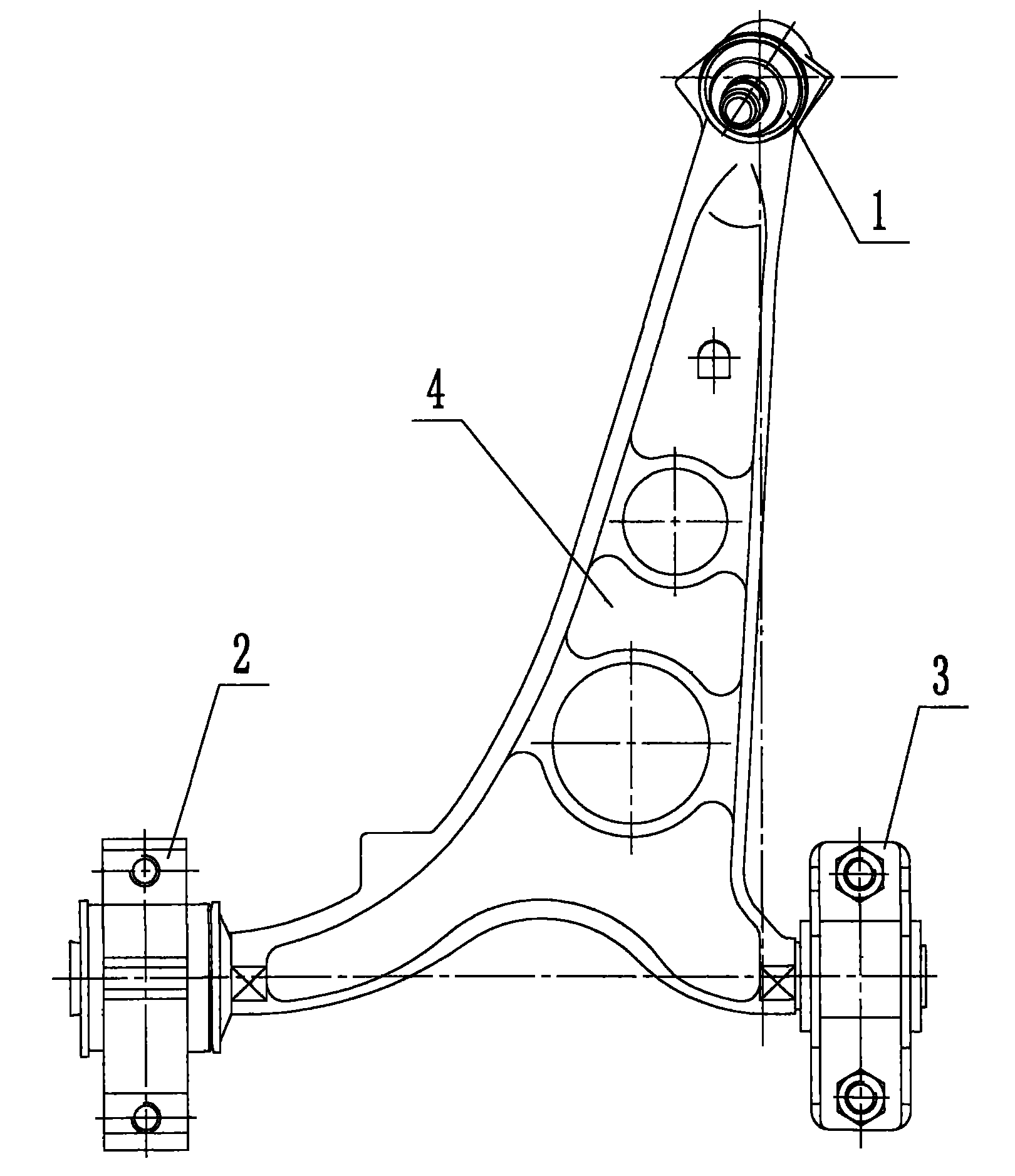 cn201833843u_一种汽车悬架摆臂总成结构失效