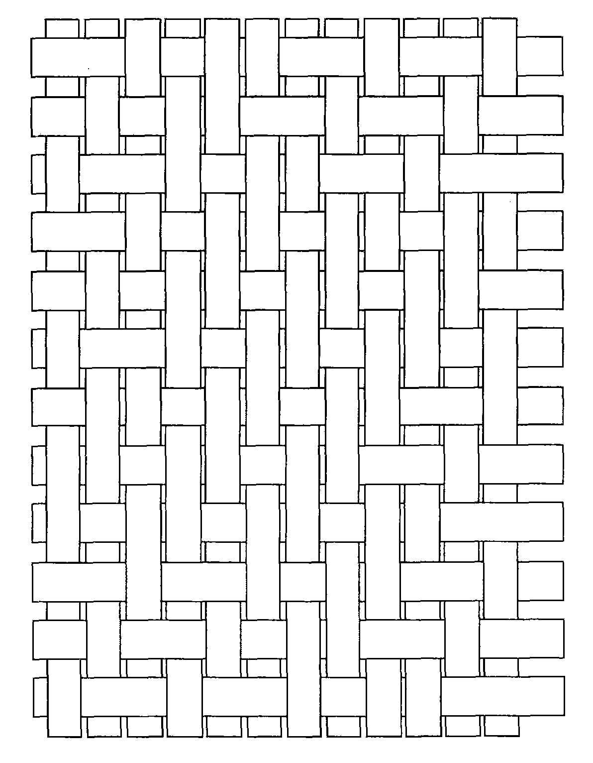 它由经纱和纬纱相互交织而成,所述的经纱和纬纱构成双向斜纹组织,所述