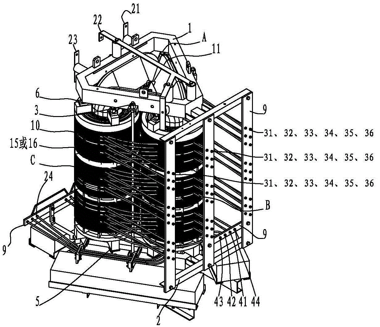 立体卷铁心变频调速干式整流变压器
