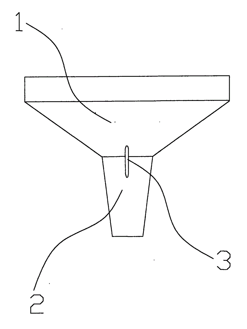 一种带有导气槽的漏斗