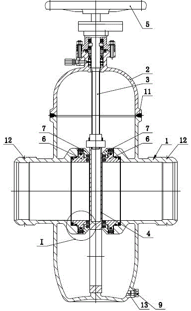 cn201954025u_防火型埋地式双重阀座全焊接平板闸阀有效