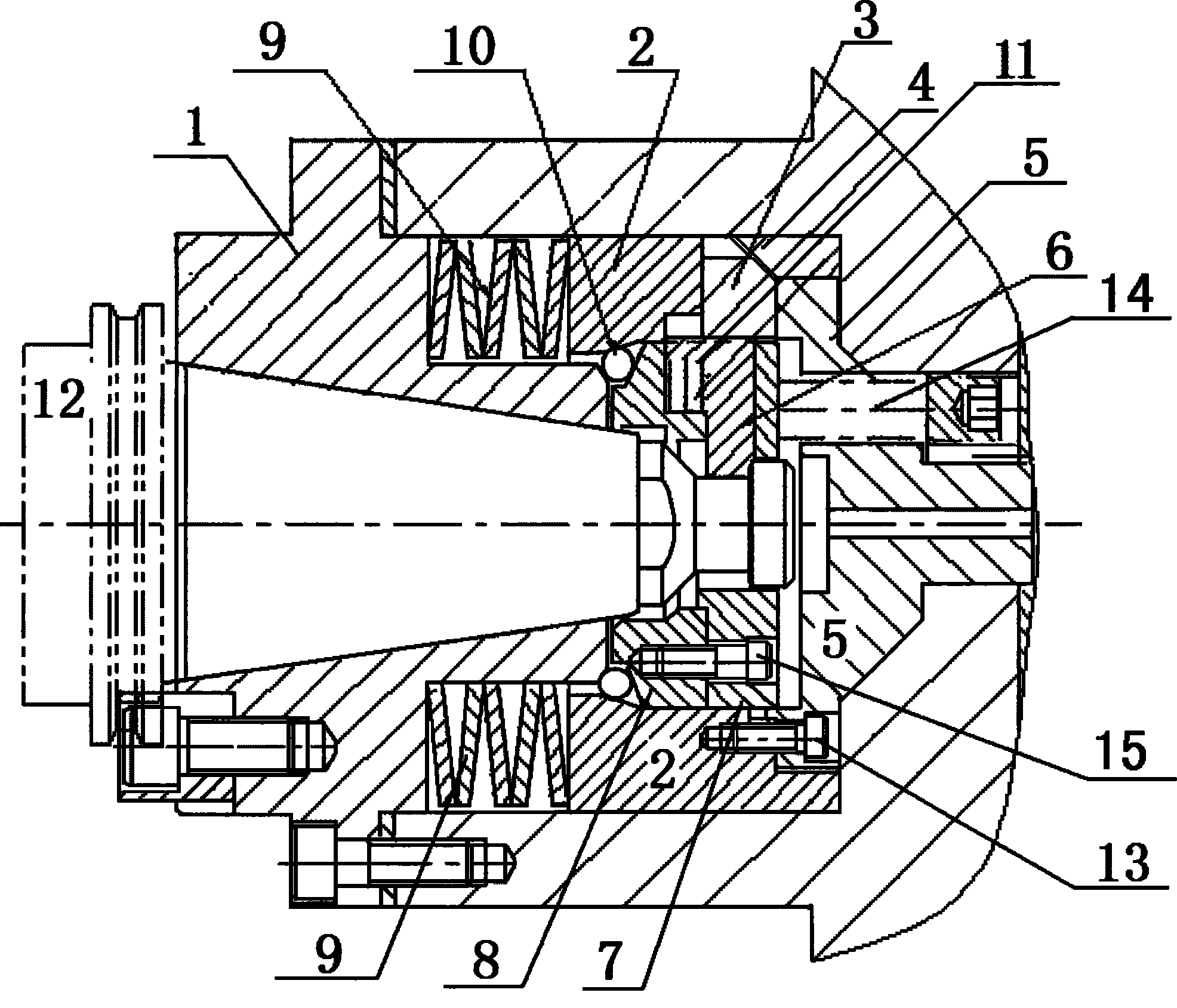 cn201988935u_钢球增力机构失效