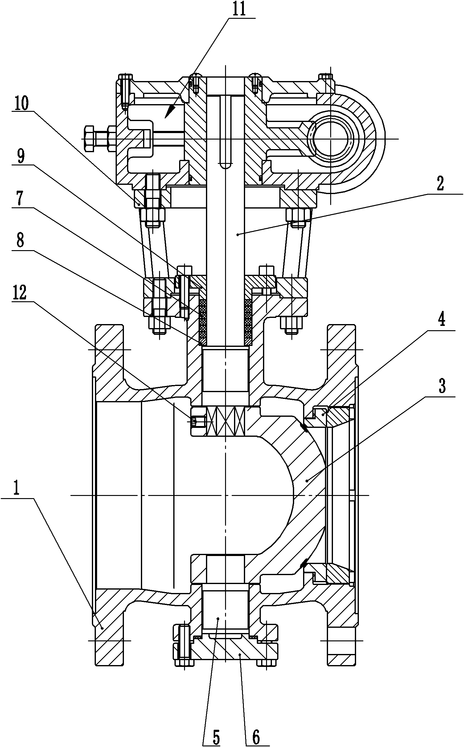 cn202012634u_c型偏心半球阀失效