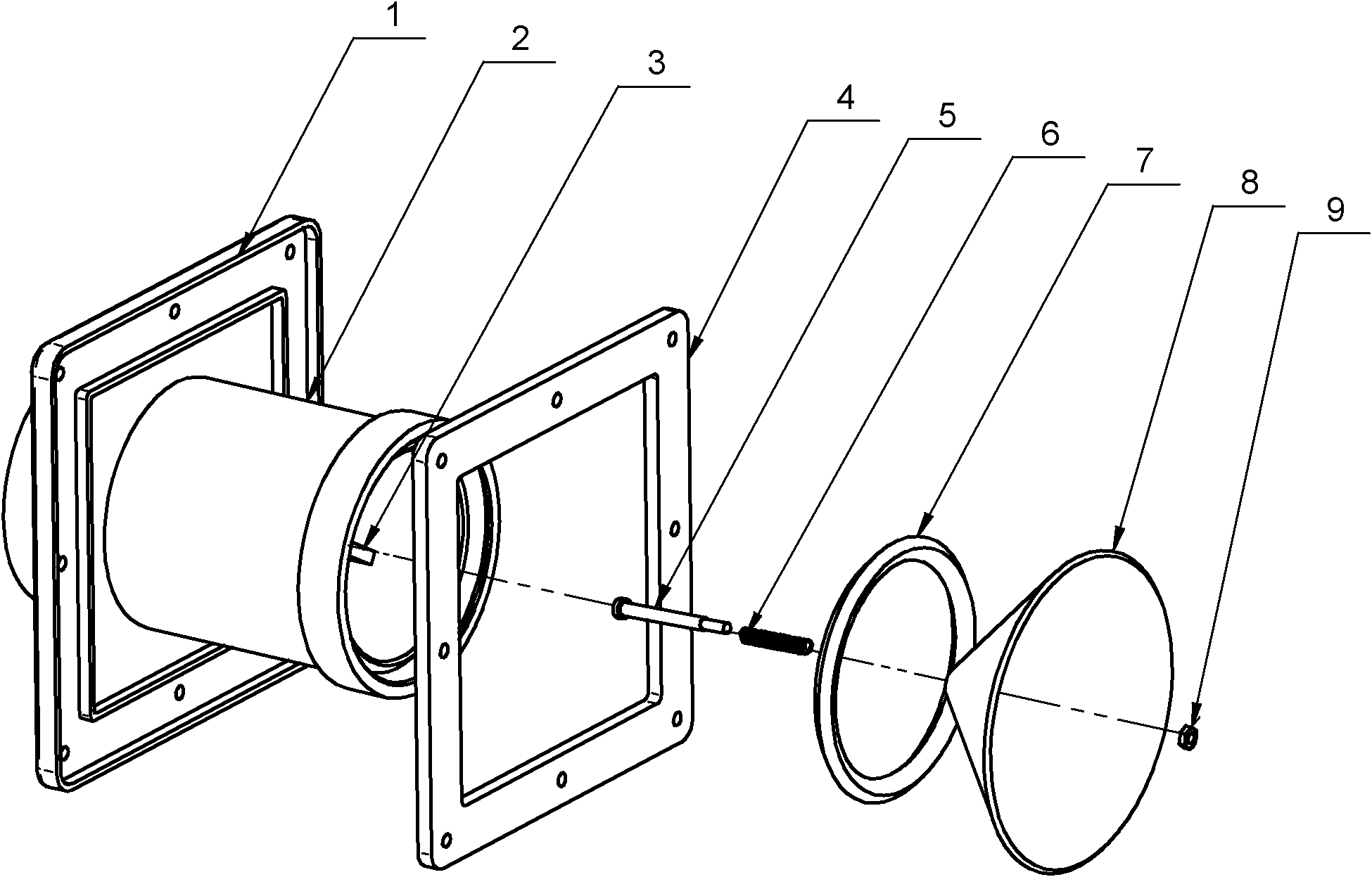 一种共用排烟道烟气味逆止阀