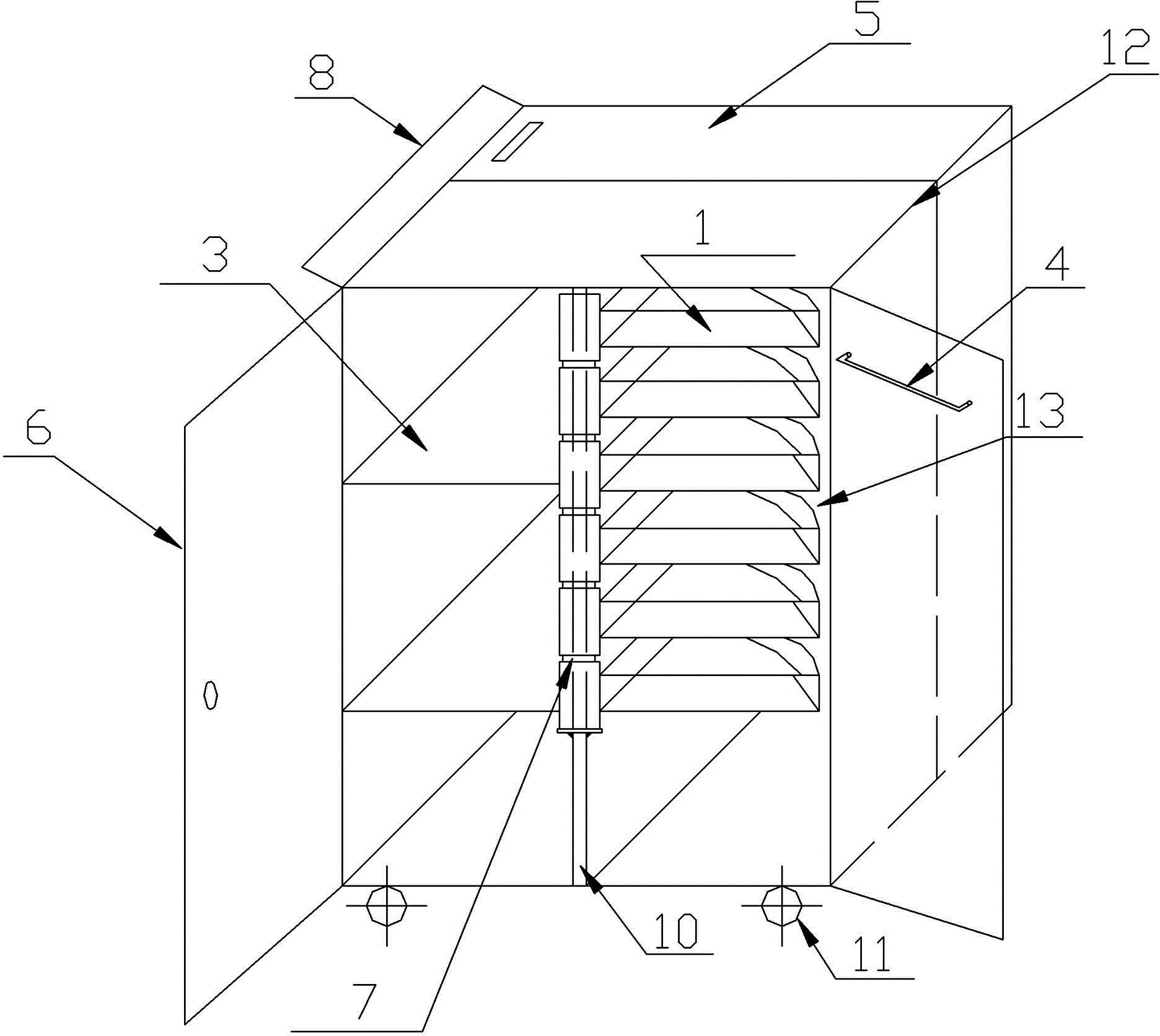 带旋转抽屉的柜子